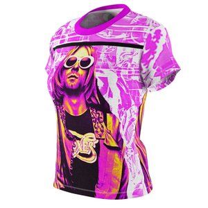 Women's Tee Regular Fit Pink Nirvana Graffiti